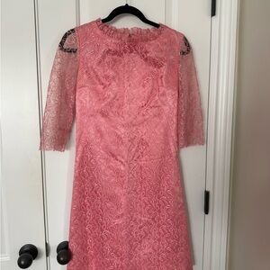 Elegant Pink Lace Dress